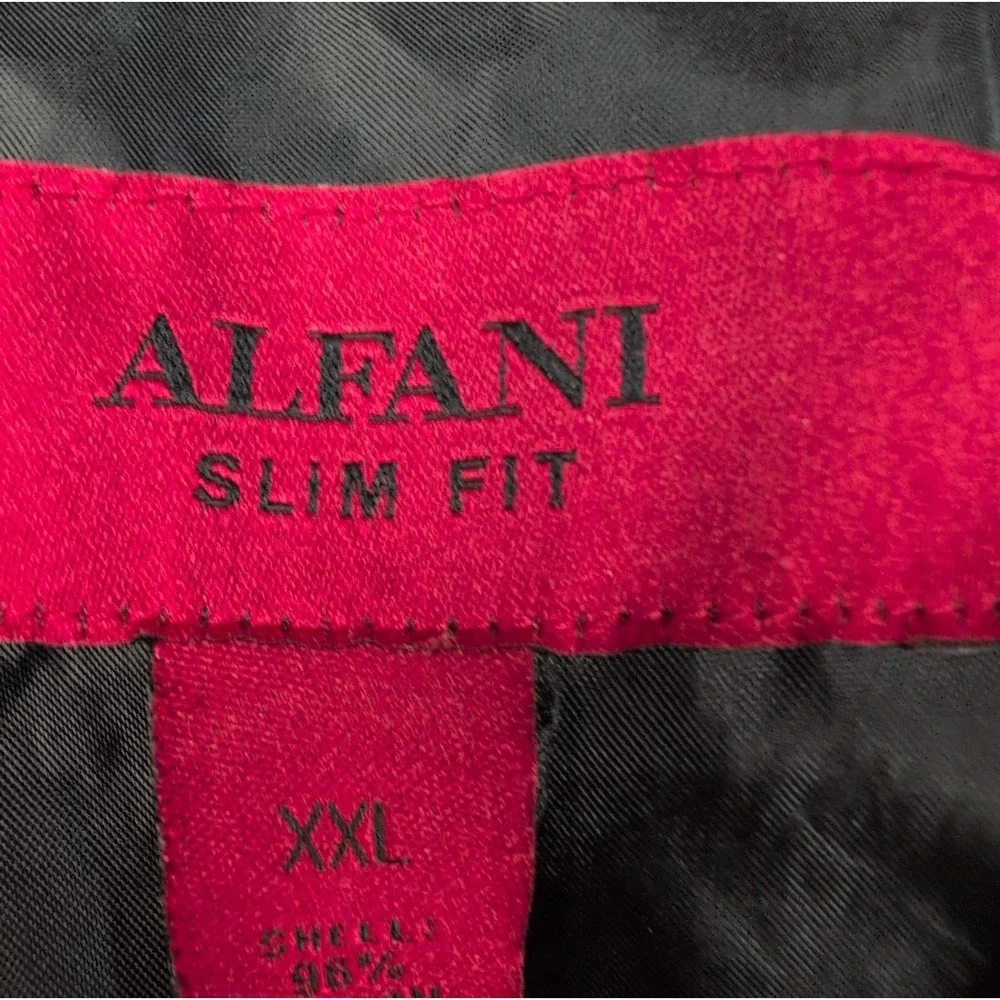 Alfani Jacket Mens XXL Lined Sport Pockets Soft Zip Up Lightweight Slim Fit